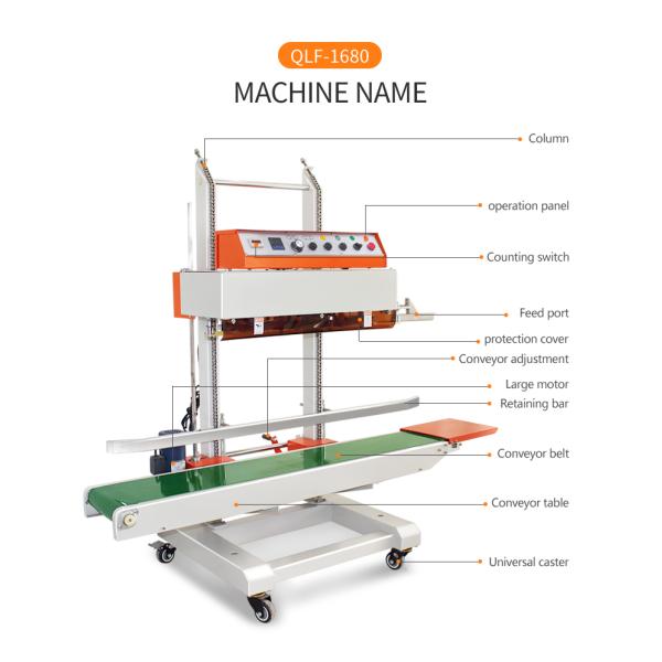 1680*685*1550MM Vertical Continuous Band Sealing Machine for Versatile Packaging