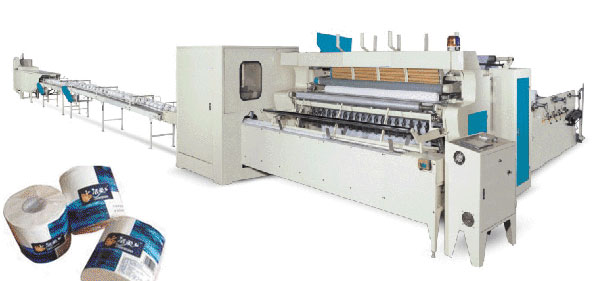 Non - Stop Tissue Paper Making Machine Kitchen Towel Rewinding Line 600M / Min