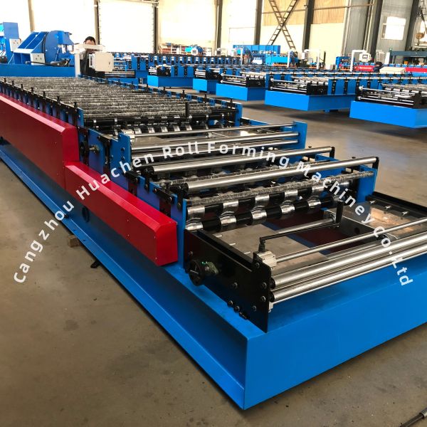 Double Layer Roll Forming Machine for Glazed Panel with 1250mm Width, 15m/min Speed and PPGI/GI Material