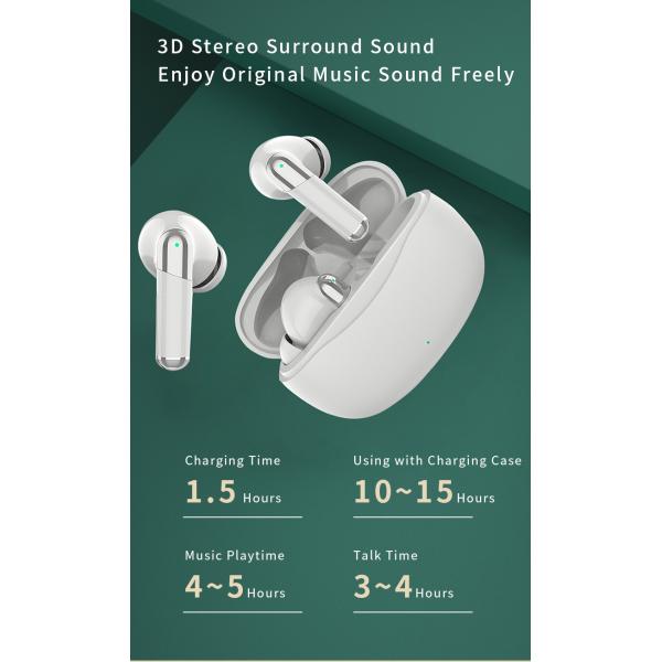 Wireless TWS Gaming Headset with 4 Mics Low Latency ANC ENC Digital Display Private Mold