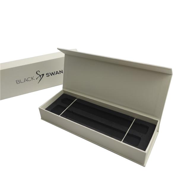 Simple Elegant Custom Logo Print Black Watch Strap Box Packaging Paper Box