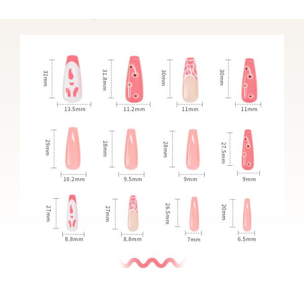 Style Pre-Designed Halloween Theme Silver Flash Pattern Artificial Fingernails for OEM