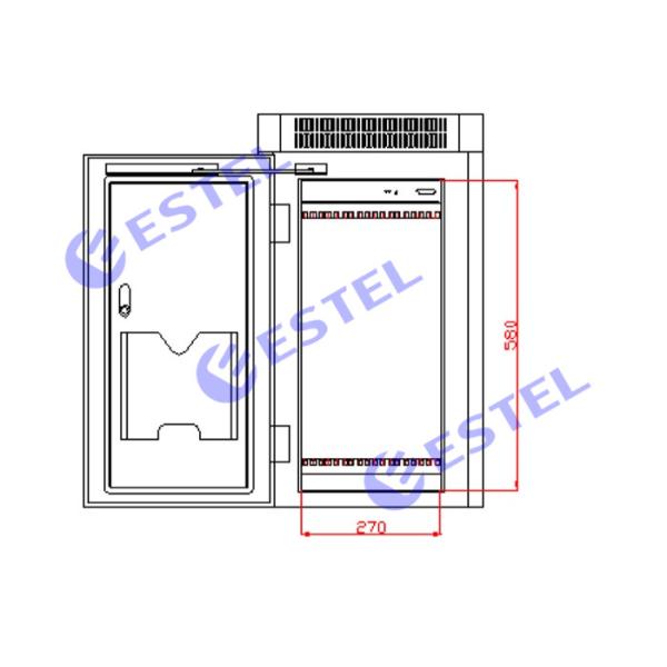 Small Size ESTEL 6U Pole Mount Weatherproof Enclosure