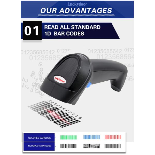 Cost-Effective Wired Omni-Directional Portable 1D bar Code Laser Reader Handheld Barcode Scanner