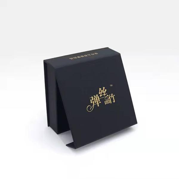 black clamshell Cosmetic Packaging Box magnet For Press On Nails