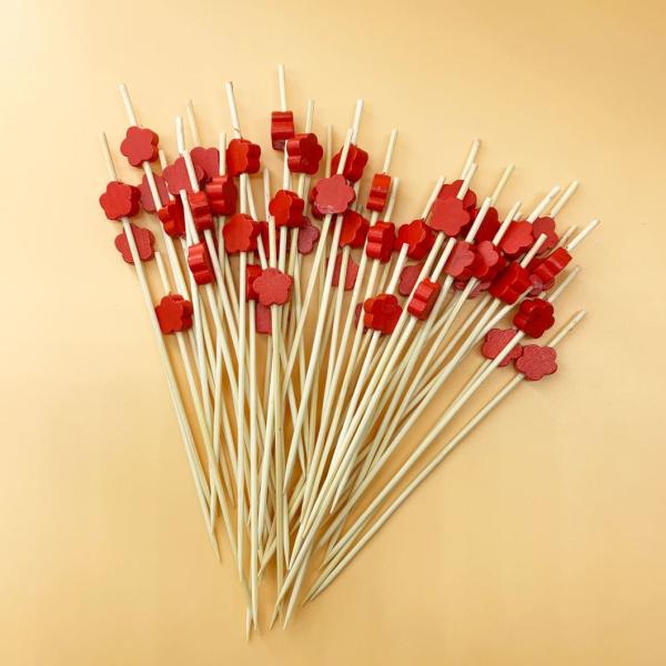 Initial Payment Natural Bamboo Fruit Fork Straight Style Disposable Biodegradable