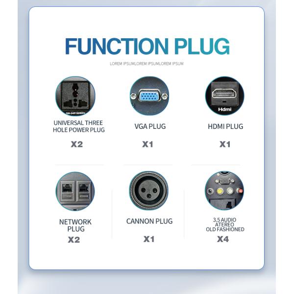 Flip Cover Socket Desktop Electrical Power Socket Universal Conference Furniture Tabletop Power Socket Outlet Box
