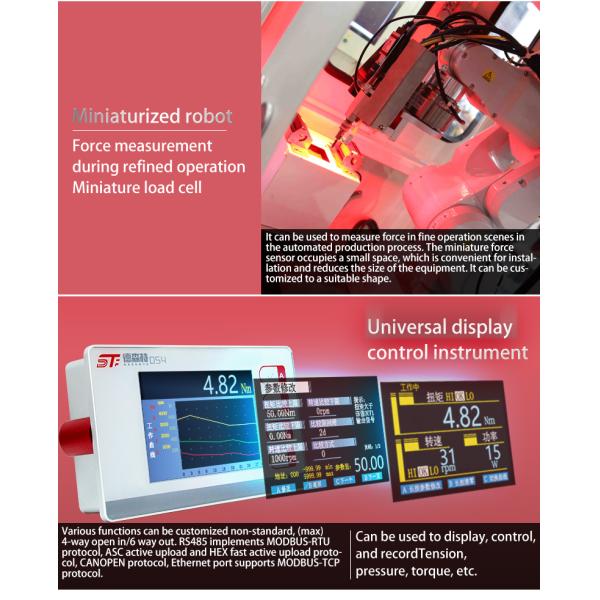 High-precision Film Weighing Force Measuring Controller Through-axis Tension Sensor RTN Ring Torsion Compression Load Cell