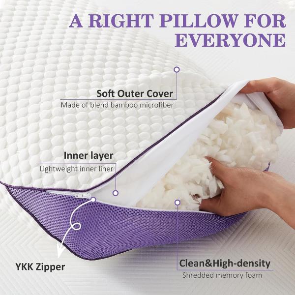 Medium Adjustable Memory Foam Body Pillow with Cooling Technology and Removable Cover