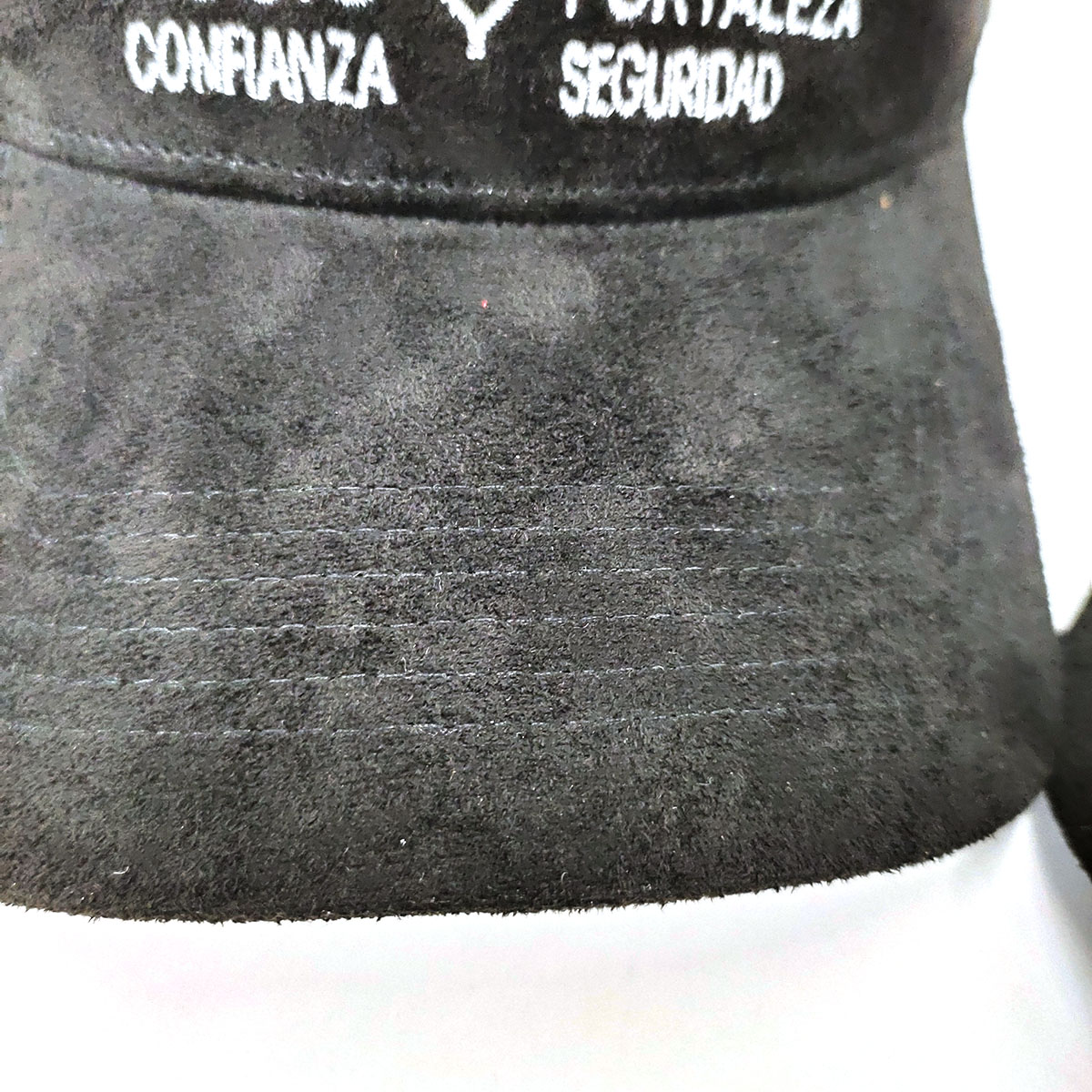 Embroidered Baseball Caps Black Suede Silk Lined Customize Front And Back 3D Embroidery Short Suede Brim