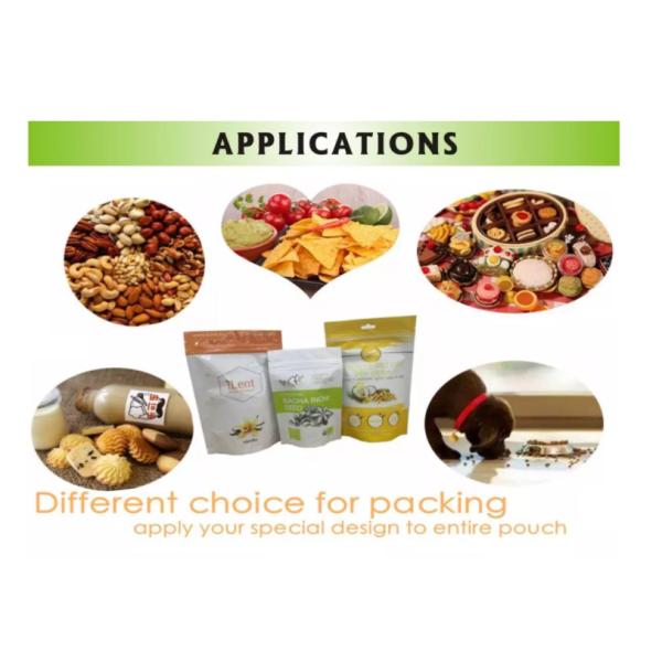 Reusable Gusseted Stand Up Pouch Packaging Plastic Biodegradable Valve Coffee Bags