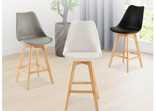 Buy Multifunctional Beech Bar Stool , Grey Leather Bar Stools With Backs at wholesale prices
