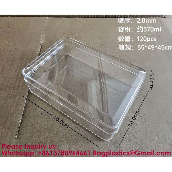 Acrylic Storage Boxes With Lids, 7x4.6x1inch Rectangle Storage Containers, Storage Display Box For Wedding, Party, Treats, Jewelry Accessories