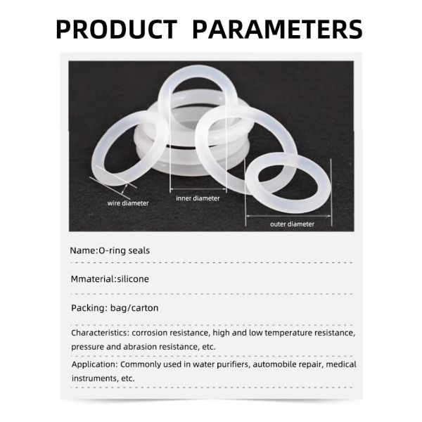 Waterproof Tensile Wear O-shaped Silicone Sealing Ring for High Temperature Water Cup Lunch Box