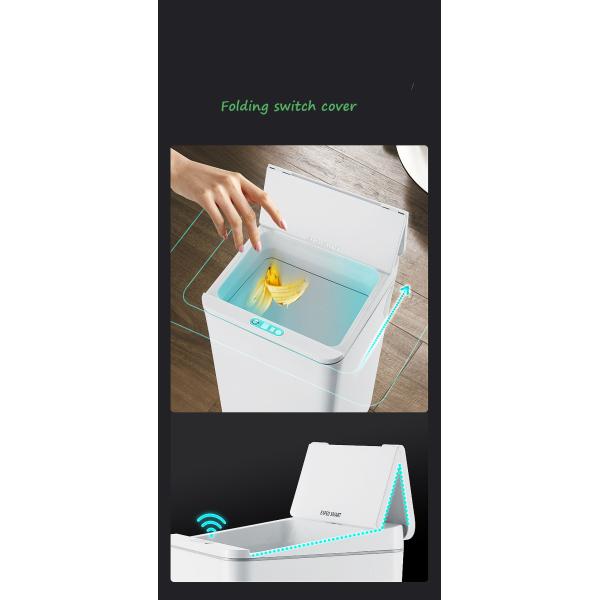 Bathroom Folding Trash Can with Lid Automatic Slim Big Size Smart Trash Bin Automatic Trash Can