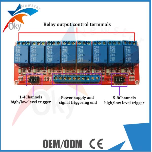 8 Channel Arduino Relay Module DC5V / 12V / 24V With Optocoupler Isolate