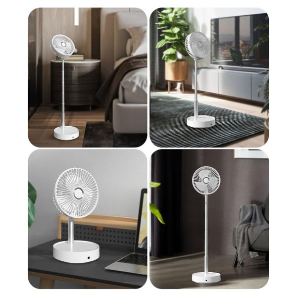 Floor Installation Foldable Pocket Fan Adjustable Rechargeable Function for Air Supply