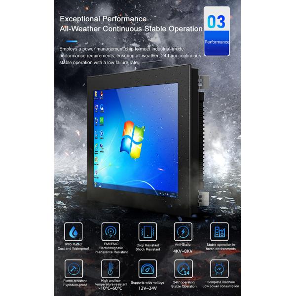 12.1 inch Capacitive Touch Screen Panel Pc Ip65 Waterproof Wide-Temperature Embedded Industrial Computer
