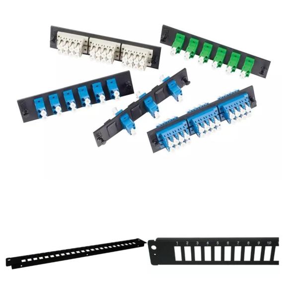 Cold Rolling Steel Fiber Optic Patch Panel Adapter Racks Singlemode SC 6 Ports