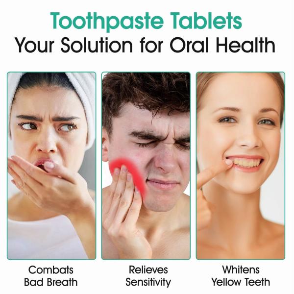 Chewable Toothpaste Tablets 150pcs For Sensitive Teeth And Antiplaque Protect Enamel