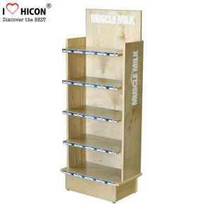 China Retail Store Flooring Wooden Custom Product Display Stands For Food Display on sale