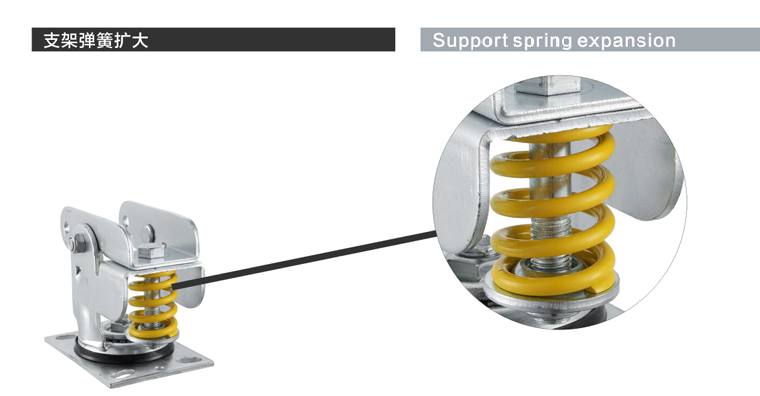 A1 Industrial Heavy Duty Dual Spring Shock Absorbing Steel Core Polyurethane Rigid Caster 4''Smooth Heavy Load Transport