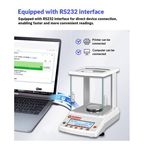 GLO High Precision Analytical Balance 0.0001g RS-232 Interface Analytical Balance Customization Support 120g 220g 320g