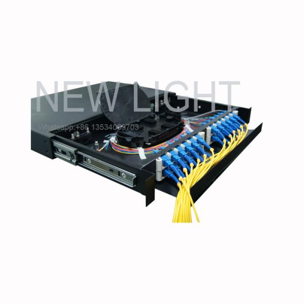 12/24 Core Wall-mounted Fiber Distribution Frame with Cold-roll Steel Construction for Indoor Fiber Management