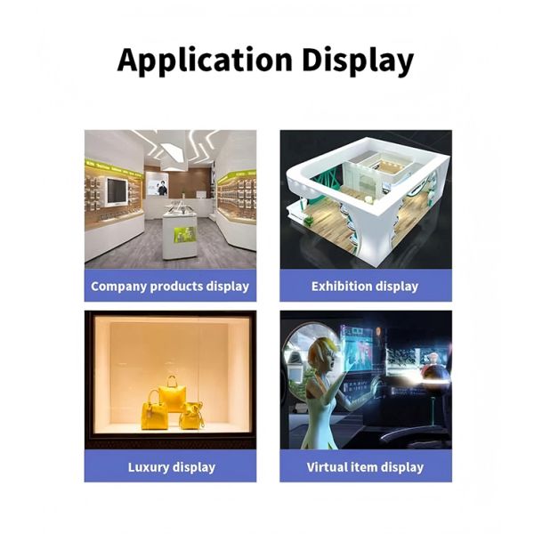 49 inch transparent screen display Box price with Interactive Touch Showcase/ Hologram Boxes advertising display screen