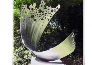 Quality Art Waveform Sculptures Metal Garden Flowers Sculpture Customized Size for sale