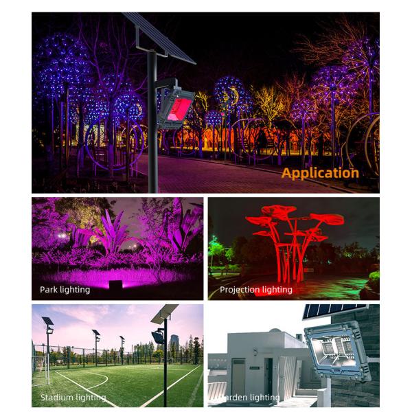 Flashing Remote Control SMD5050 LED Solar Floodlight Environmental Protection