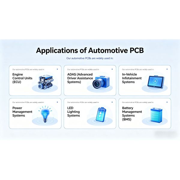 Automotive PCB technical specifications and applications diagram
