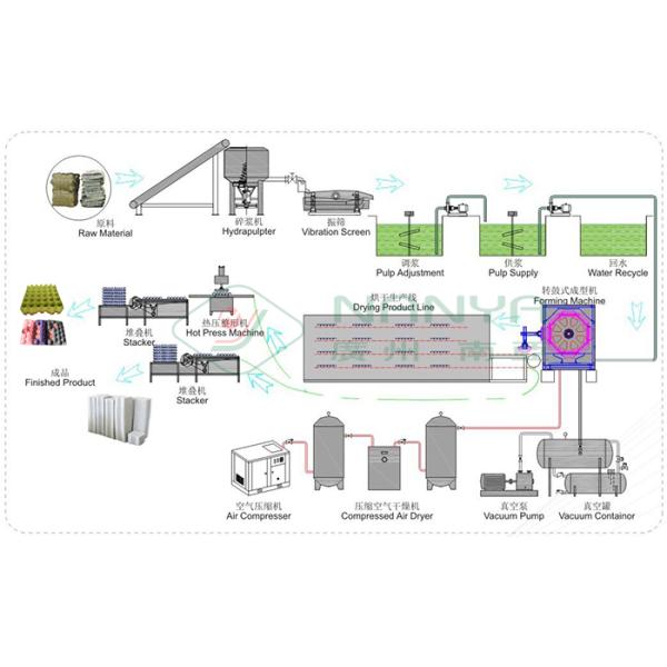 4000Pcs / H Energy Saving Paper Egg Tray Machine / Pulp Molding Equipment