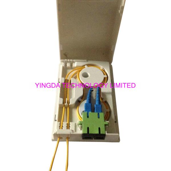 2 Core optical fiber termination box load with SC/upc duplex adapter and pigtails