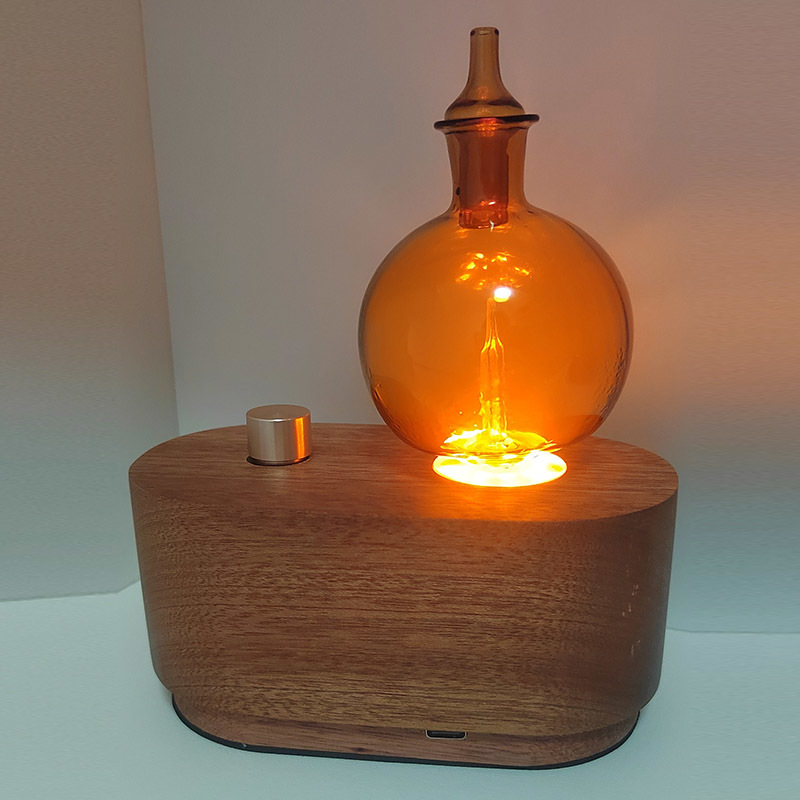 Rechargeable Wood Aroma Diffuser with Cold-air Diffusion and 8000 Hours Service Life for Aromatherapy