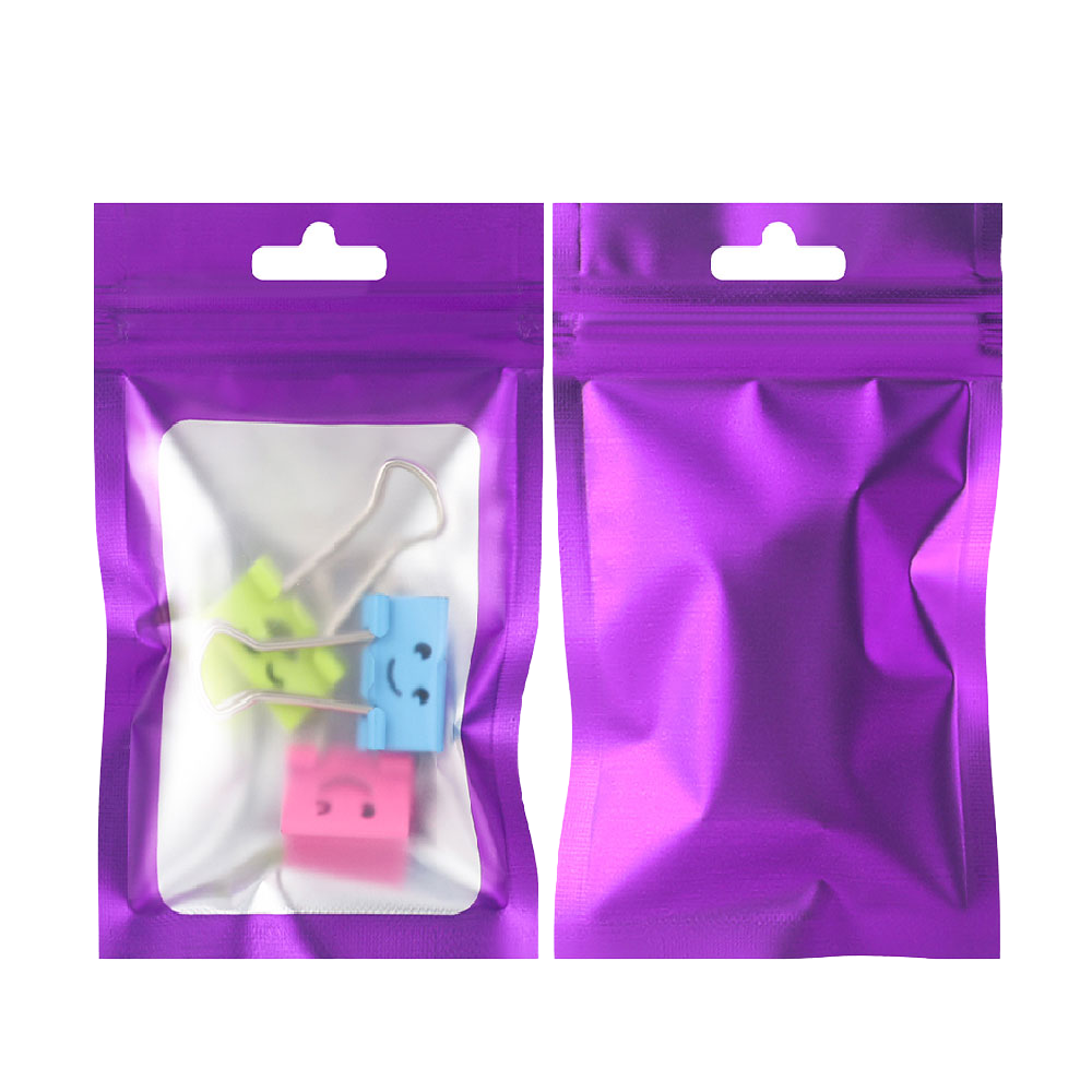 Wholesale Customizable Sturdy Stylish Pe Ziplock Pouch Windowed Packaging Aluminum Foil Bags for Food Candy