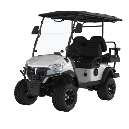 Fine Workmanship 8-Passenger 6 Front-facing and 2 Rear-facing Golf Car with Acrylic Windshield
