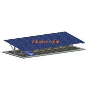 Quality Double Rows Single pole Solar Carport Mounting System for sale