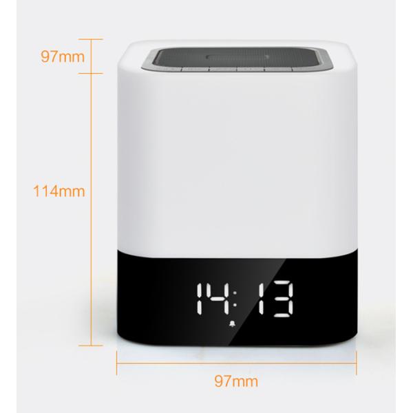 Colorful Bedside LED Light Bluetooth Speaker Portable Touch Sensor Built - In Digital Clock