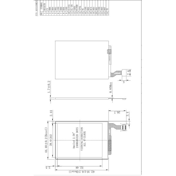 2.6 Inch OLED Screen Module 240*320 MCU Direct Connection Display Self Illuminating
