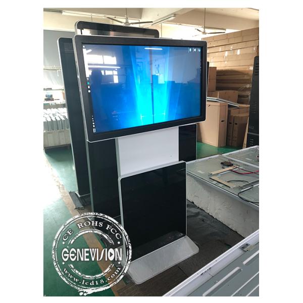Rotating Touch Screen Terminals Floor Standing Interactive Kiosk Wifi Digital Signage