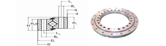 Internal teeth 013.20.415 Slewing Ring Bearing Light Size And Thin Section