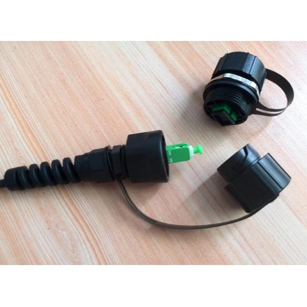 Black SC/APC Single Mode Single Fiber Optical Patch Cable 7.0mm LSZH PE PVC