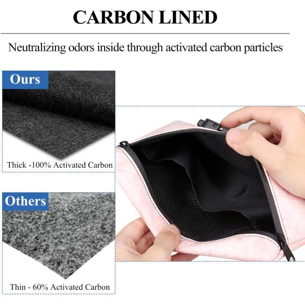 9.7*6.7inches Odor Proof Pouch , Smell Proof Bag Nylon Polyester