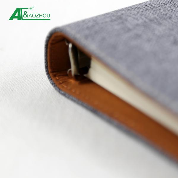 Middle size PU leather big buckle 80 sheet Refillable Ring Binder organizer