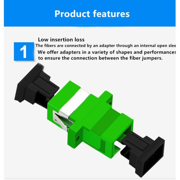 SC APC Green Fiber Optic Adaptor Simplex Optical Distribution Frames Suit