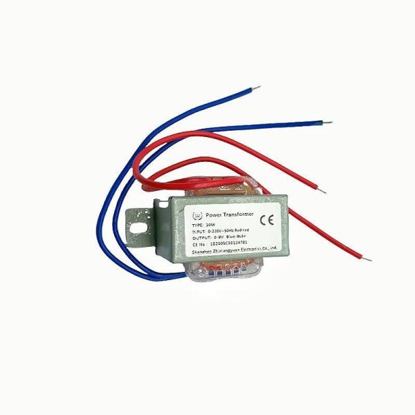 Customized Single And Double Groups EI48 Low Frequency Power Transformer 10W 220V To 18V