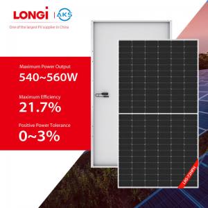 Quality 545W Longi Bifacial Pv Modules 550W 555W 560W Bifacial Solar Cell For Rooftop for sale