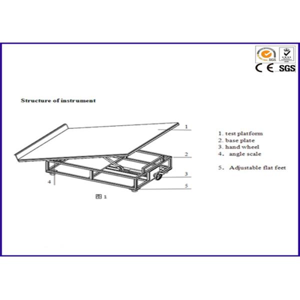 YY1114 Toys Testing Equipment 0 - 15 Degree Inclined Plane Device For Stability Test
