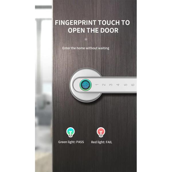 Password Fingerprint Door Lock Tuya App Biometric Electronic Door Lock 30mm - 60mm